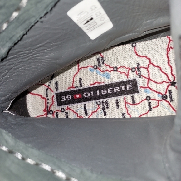 OLIBERTE Green Leather Suede Booties  Made in Africa EU Size 39 - Picture 6 of 6